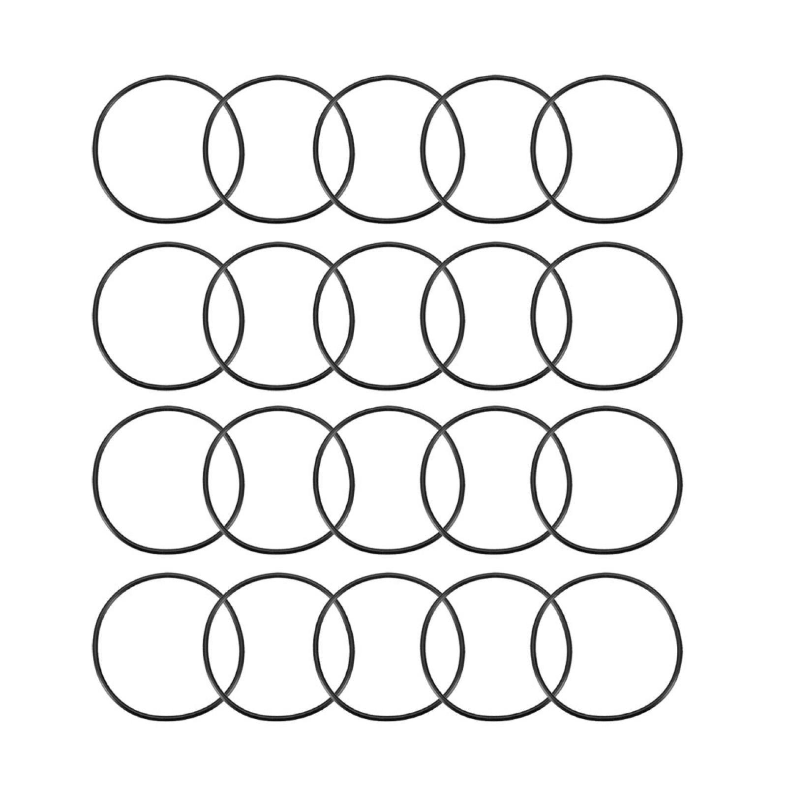 20Pcs Black 52mm Dia 2mm Thickness Nitrile Rubber O Ring NBR Sealing Grommets
