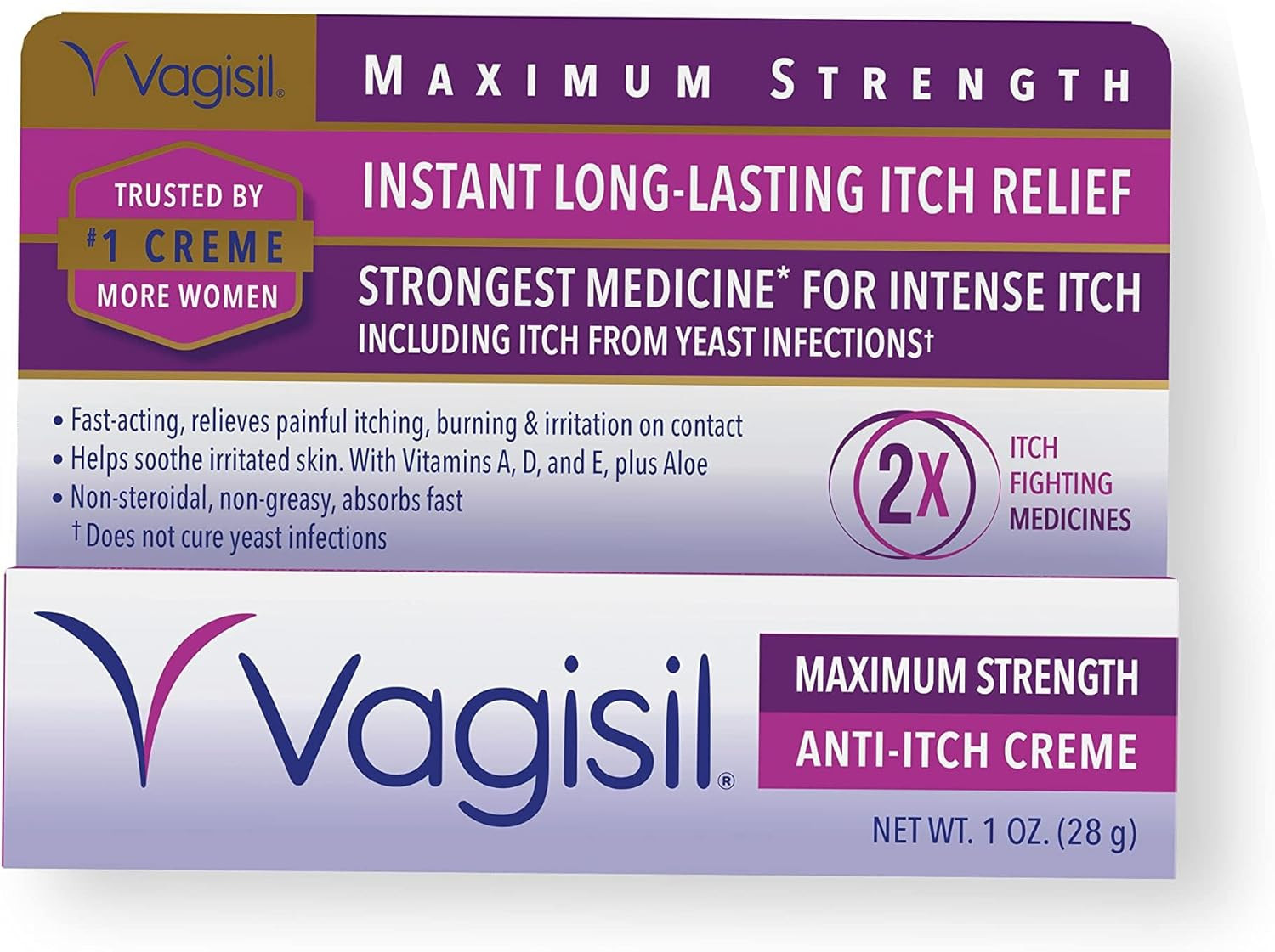 Maximum Strength Feminine Anti-Itch Cream with Benzocaine for Women, Helps Relie