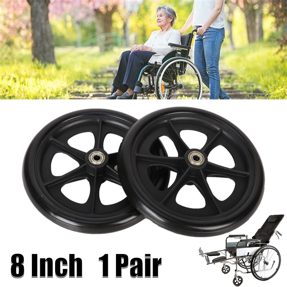 2PCS Of 8inch Wheelchair Front Wheel Replacement Universal Wheel Rollator Caster