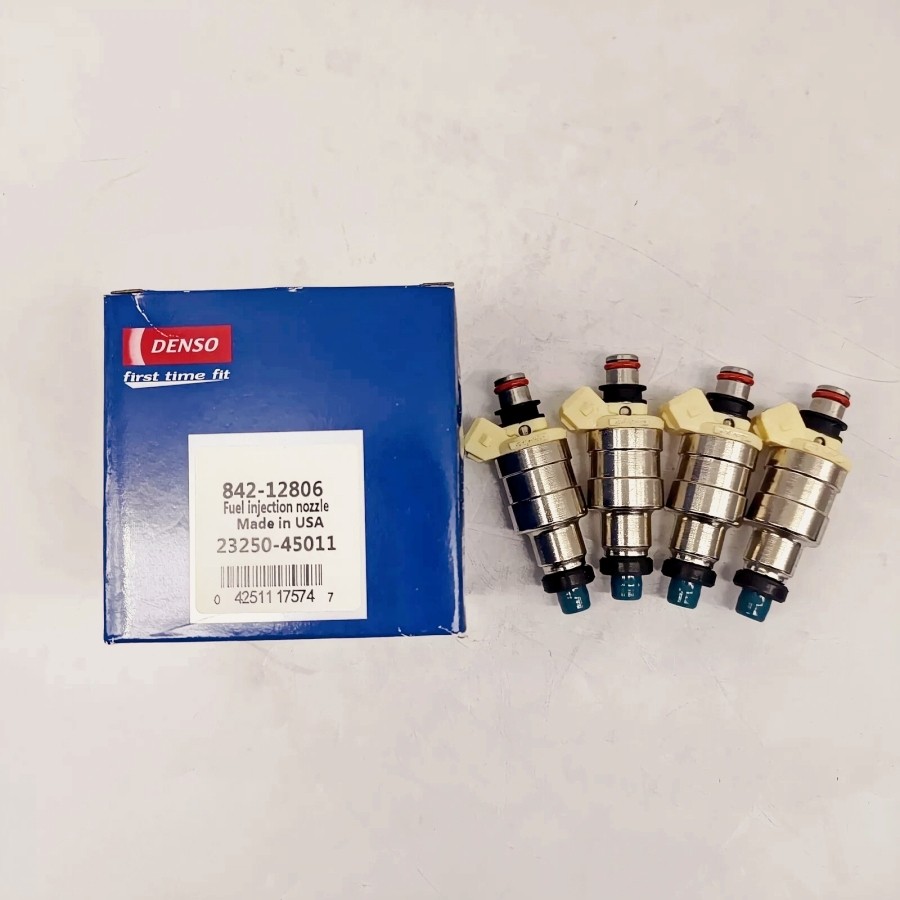 4x 4-holes OEM DENSO 23250-45011 Fuel Injectors for 84-87 Pickup 2.4L 22REC 22RE