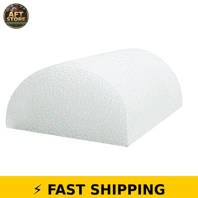 CanDo Half-Round Foam Roller - White - 3" x 12"