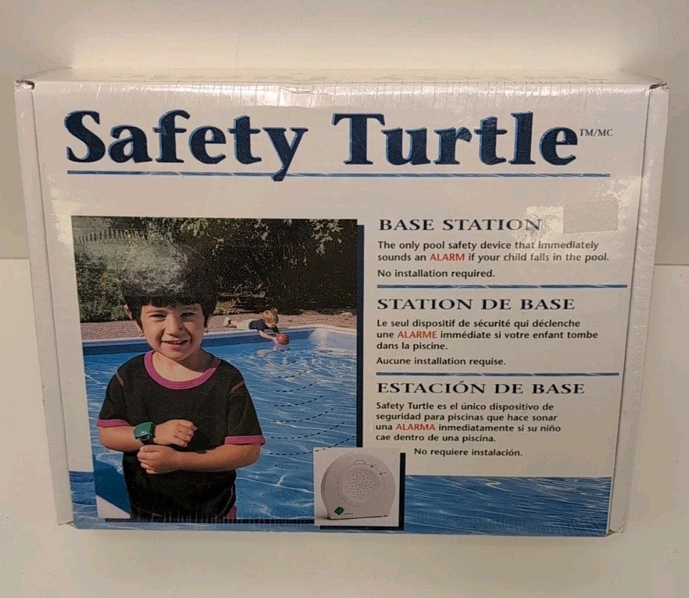 Original Safety Turtle Pool Alarm Base Station NOS (NO wristbands)