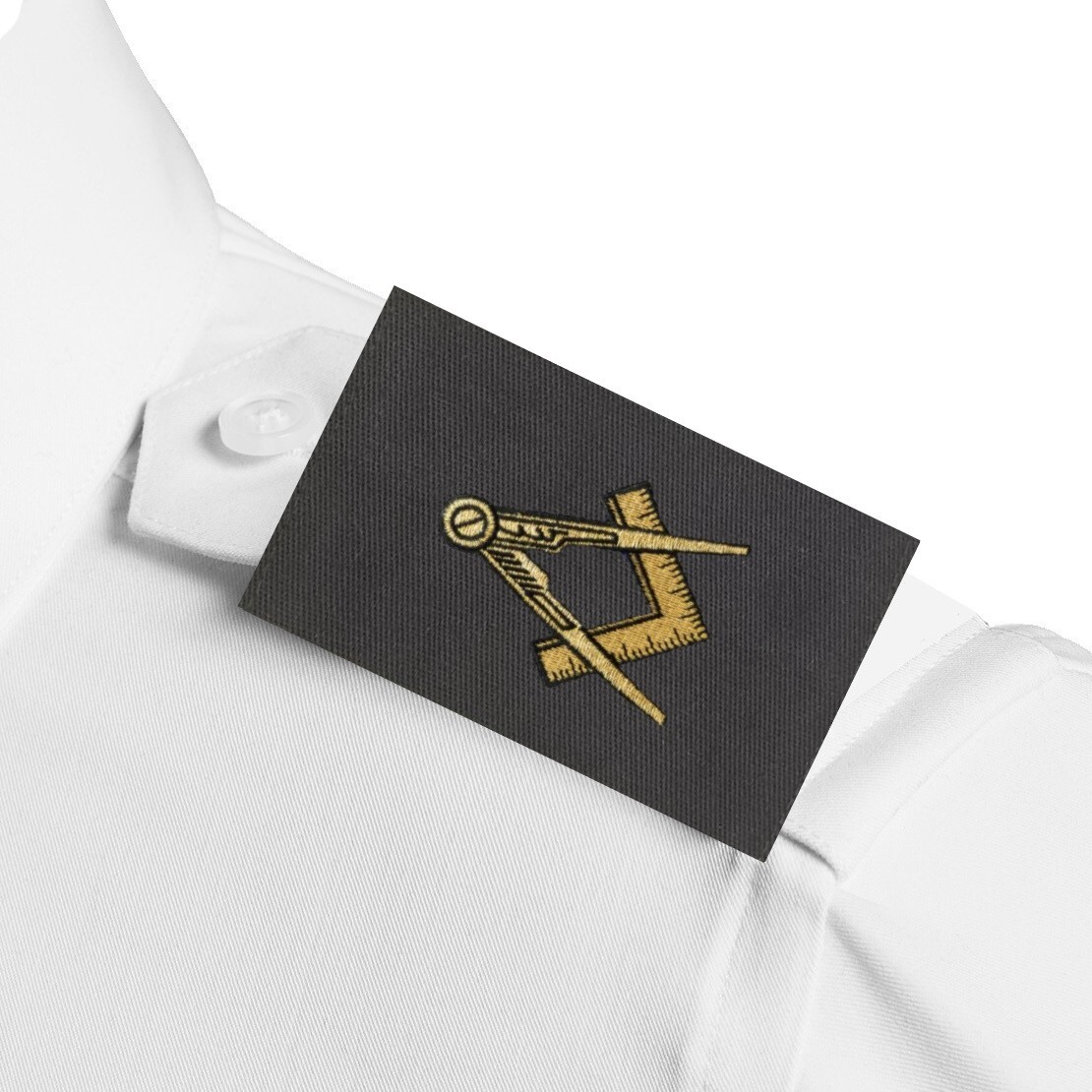 BuyStripes Shoulder Board Epaulets Gold Masonic Compass & Square