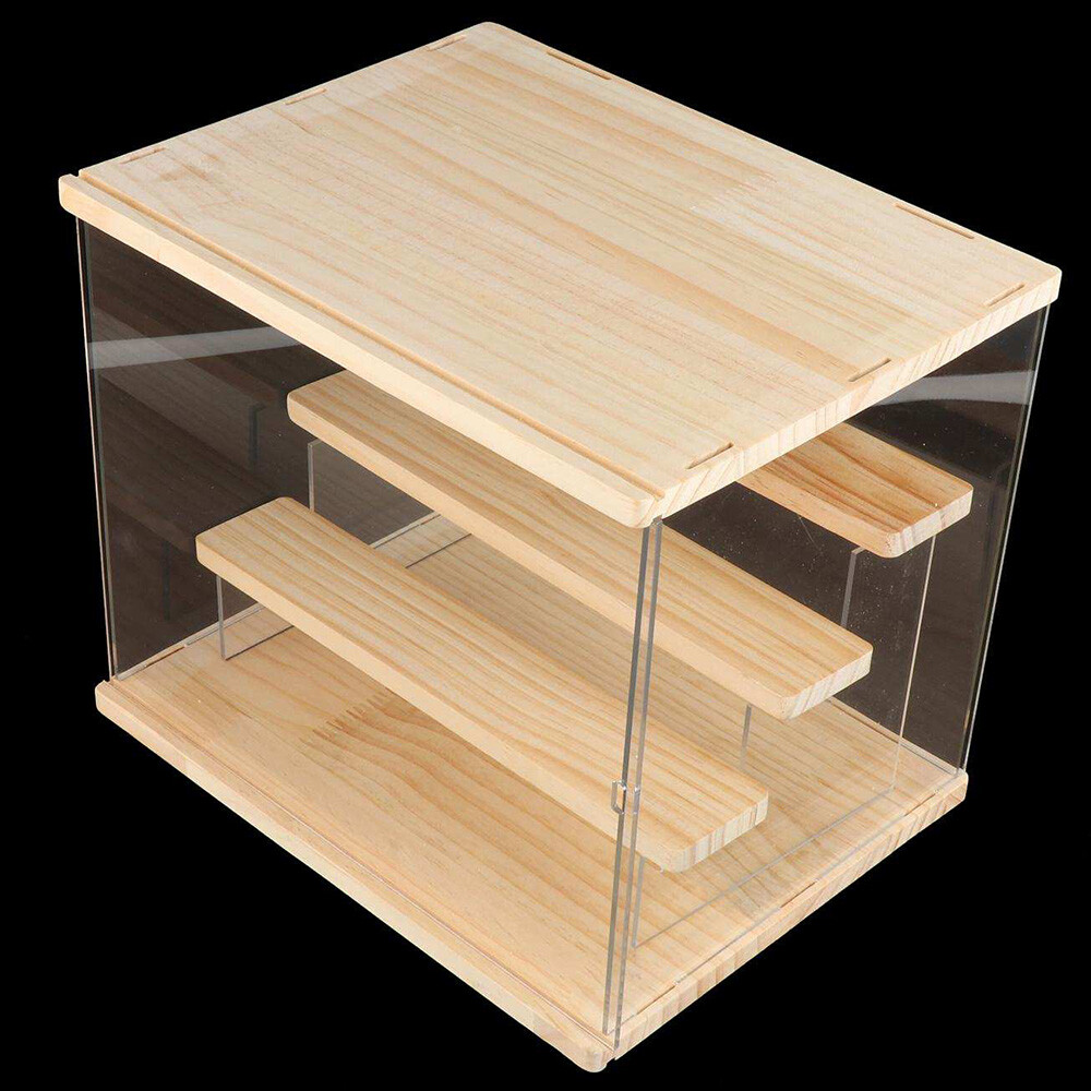 4-Layer Showcase Storage Box Dust-proof Stairs Acrylic Display Case Clear Box