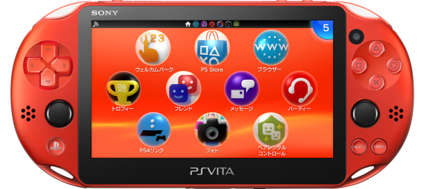 PS Vita Metallic Red PCH 2000 ZA26 Console Charger PSV Slim [CC]