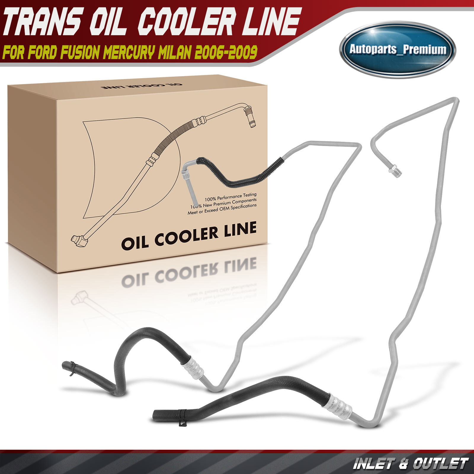 Automatic Transmission Oil Cooler Hose for Ford Fusion Mercury Milan 2006-2009