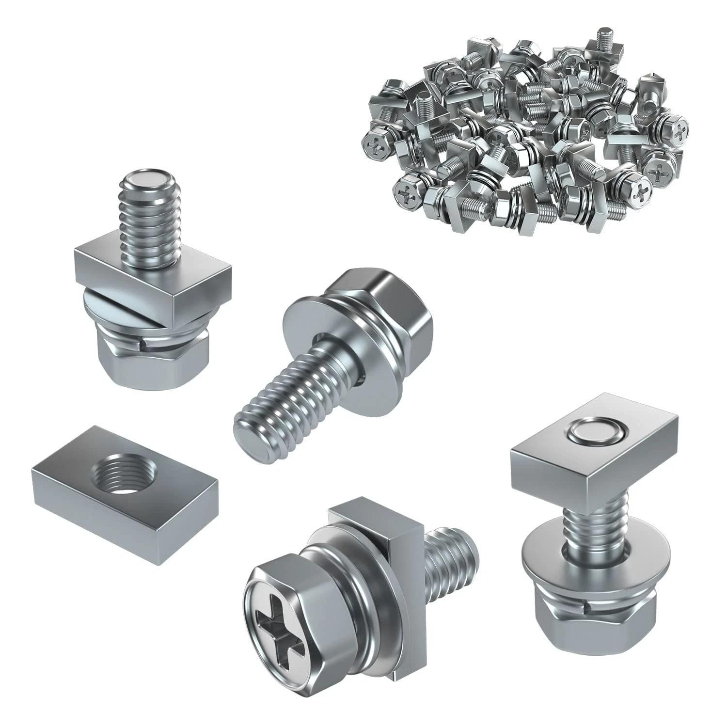 Motorcycle Battery Terminal Bolts and Nuts,12 Pack M6 X 12 Mm Bolt Square Nut...
