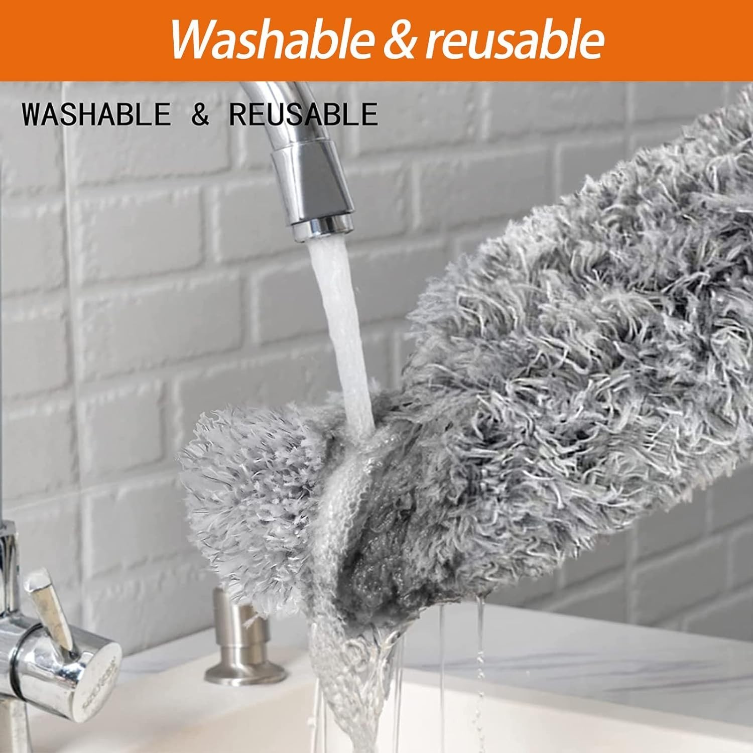 Extendable Microfiber Duster for High Ceilings - 30'' to 100'' Adjustable
