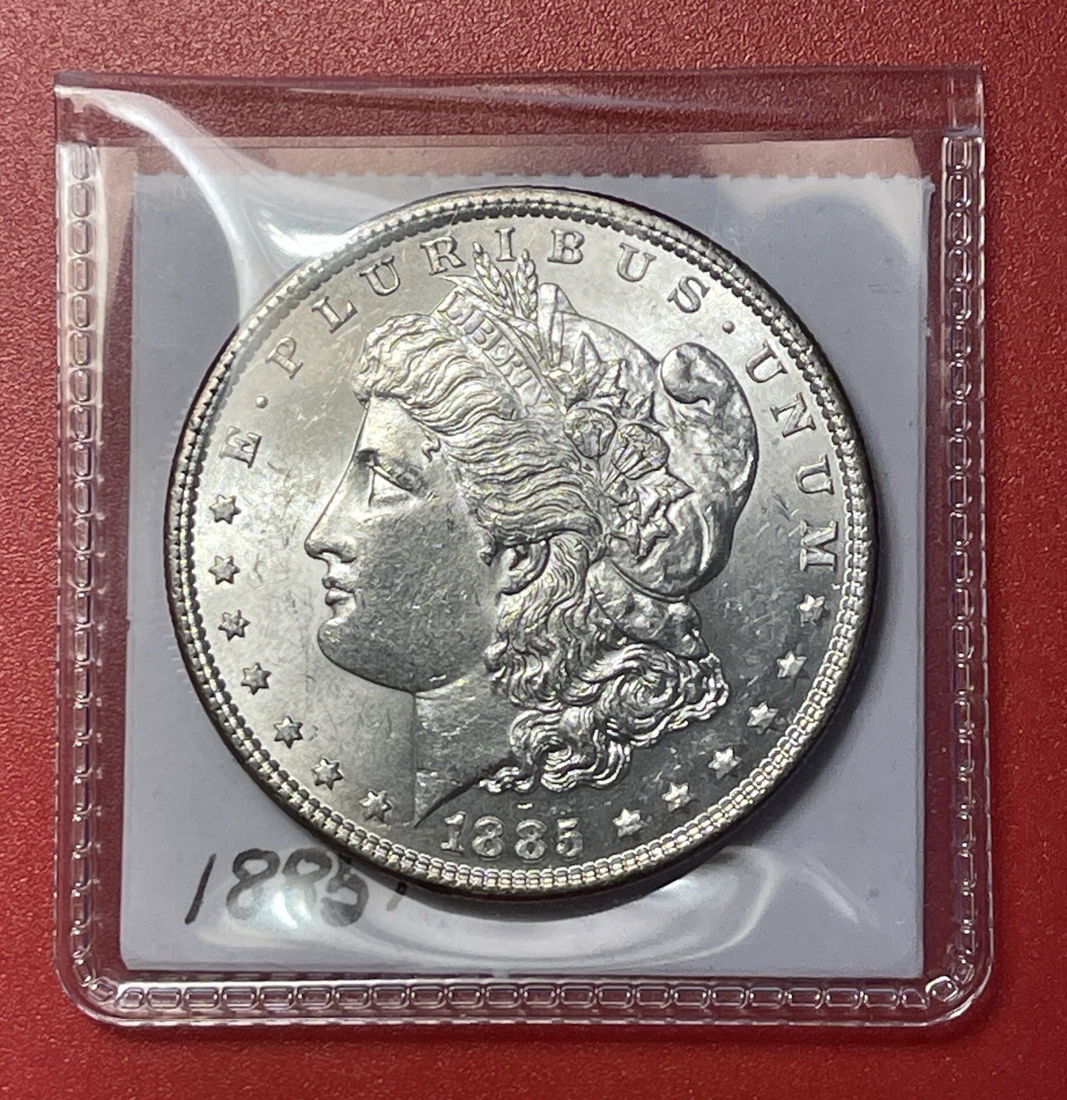 1885 P Morgan Silver Dollar, Choice Uncirculated.