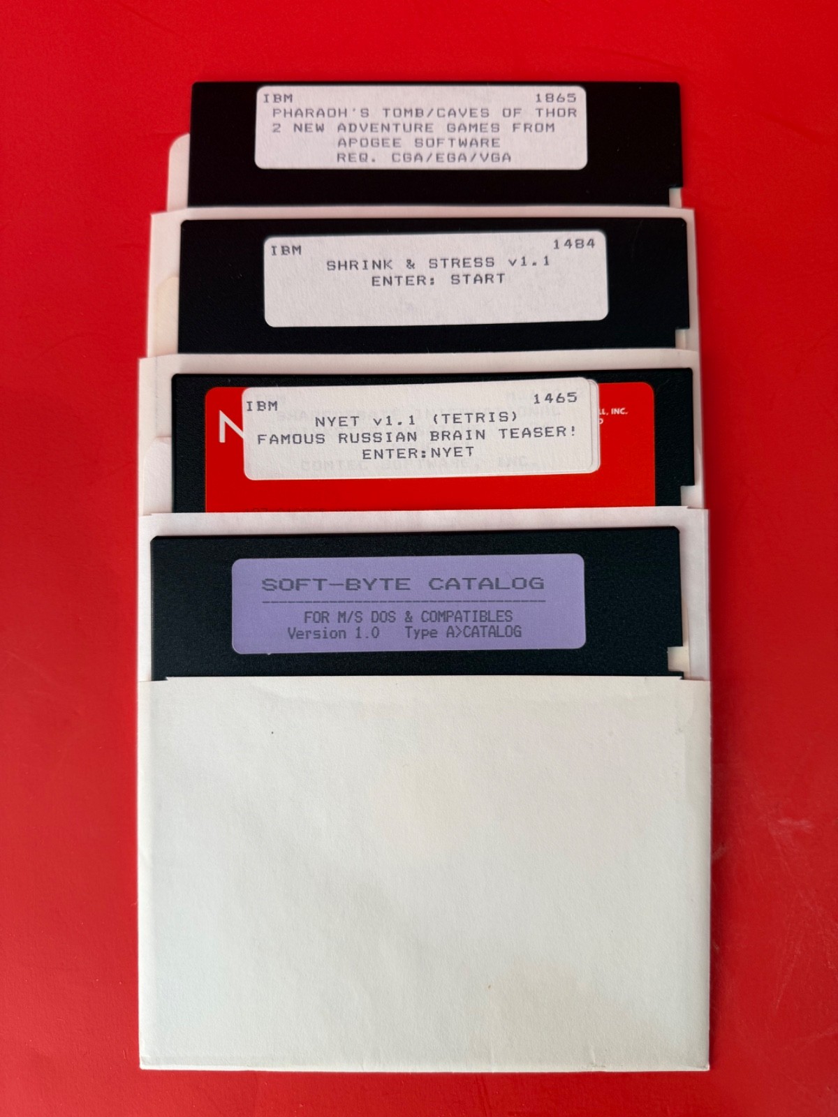 Pharaohs Tomb & 3 Other 5.25 Floppy Diskettes IBM / PC Software PC