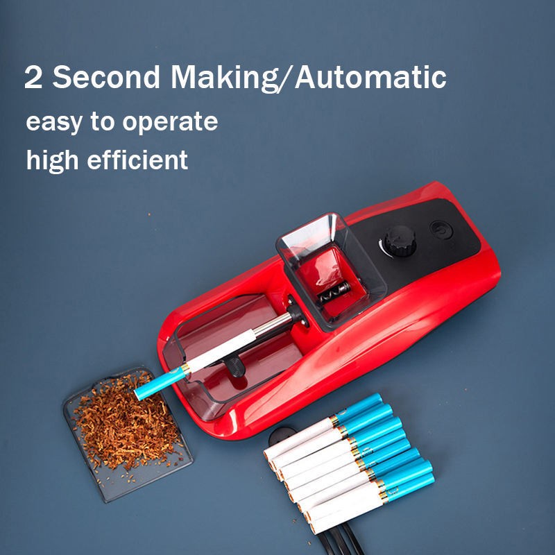 Automatic Cigarette Machine Rolling 6.5/8MM Tobacco Electric Maker Roller Red