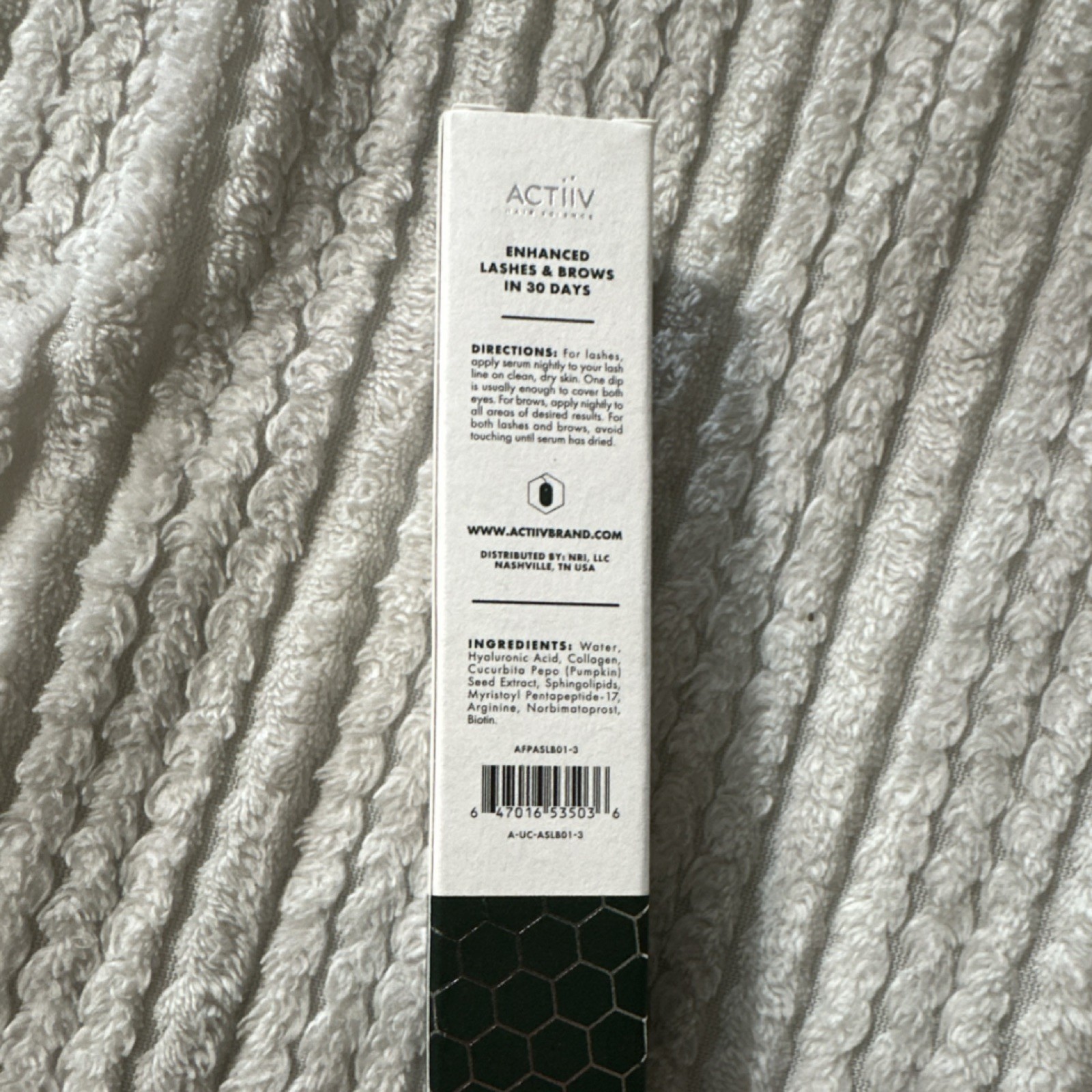 ACTIIV Amplify Lash&Brow Biotin-Infused Serum 0.1 floz Botanicals New Authentic