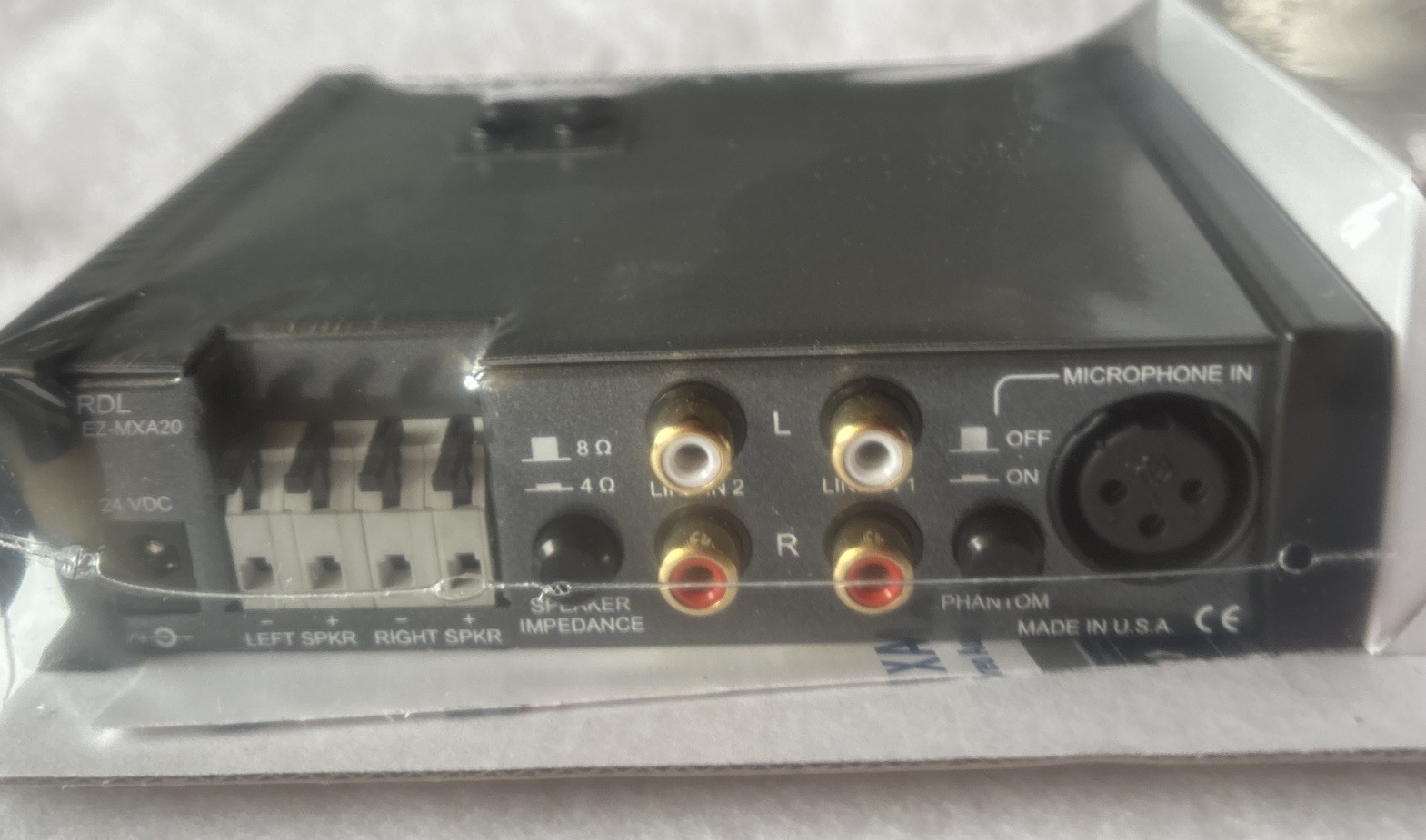 RDL MCA-20 Stereo Mixer Amplifier, NIB