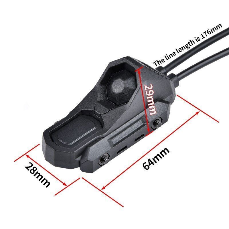Tactical Flashlight Remote Dual Pressure Switch PEQ DBAL MAWL ModButton Control