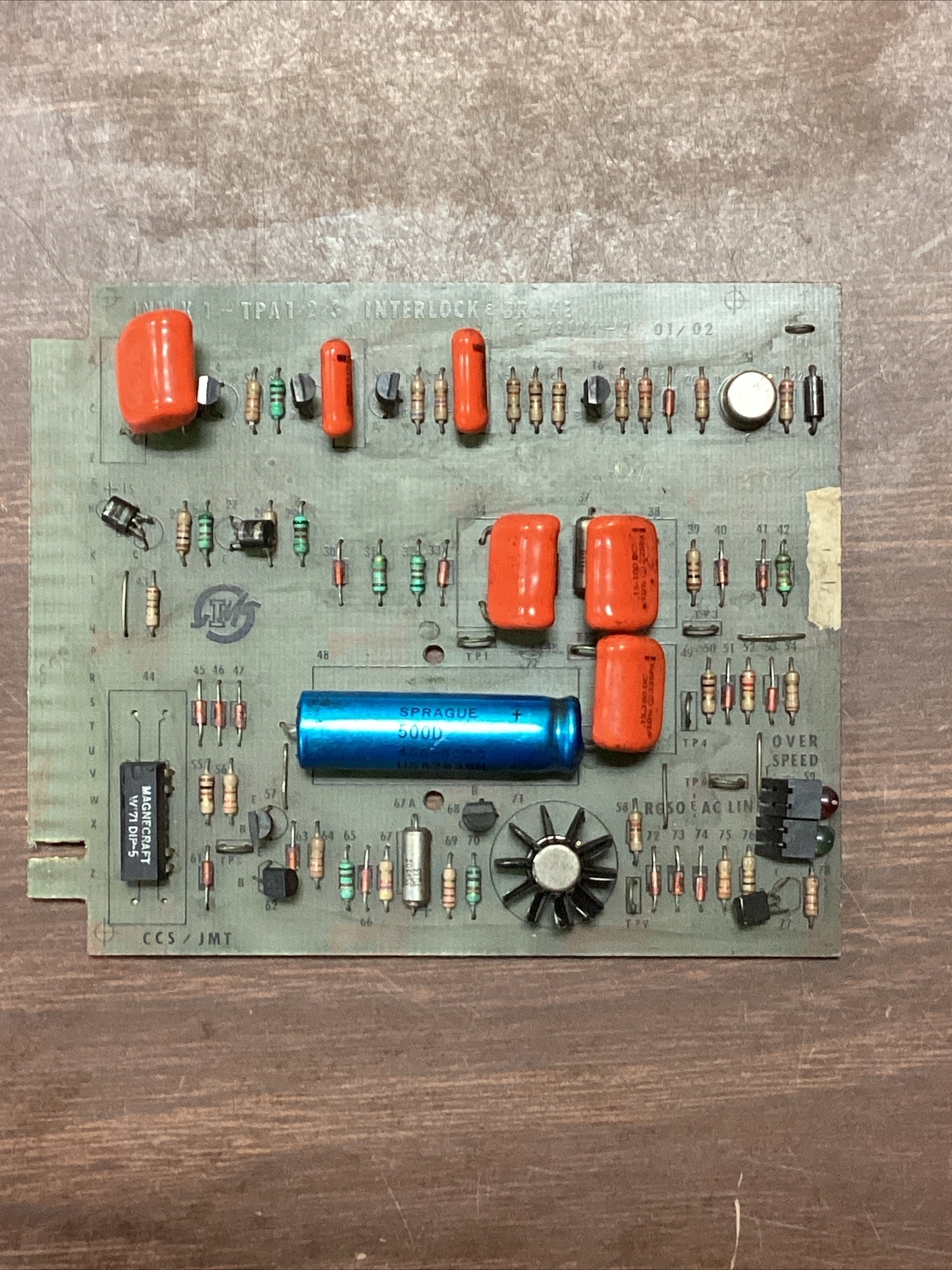 INLAND MOTOR INTLK-TPA1/2/3 Interlock & Brake C-78174-2 PCB Board