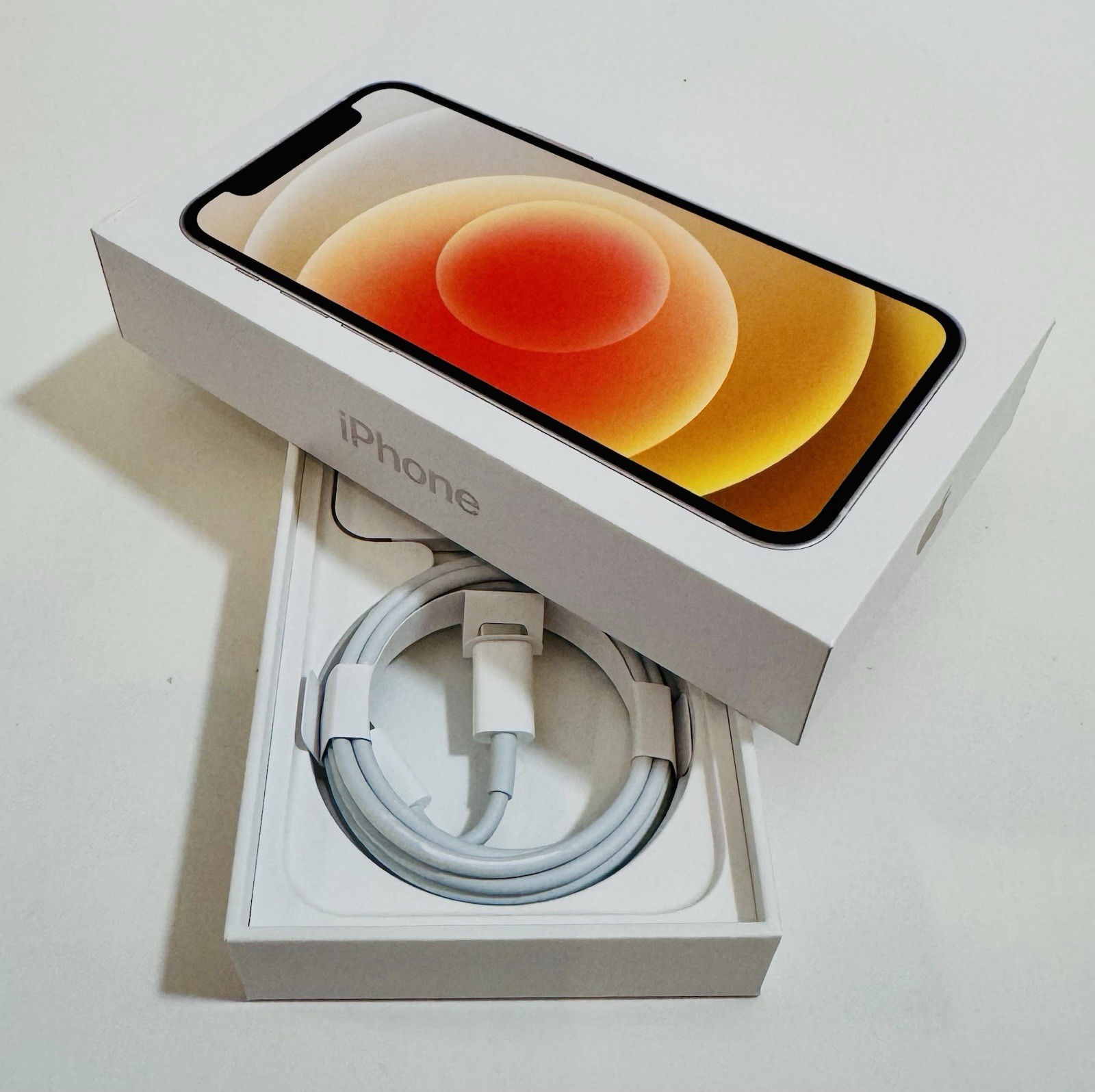 iPhone 12 Mini White 64gb Empty Box with Accessories No Phone Included