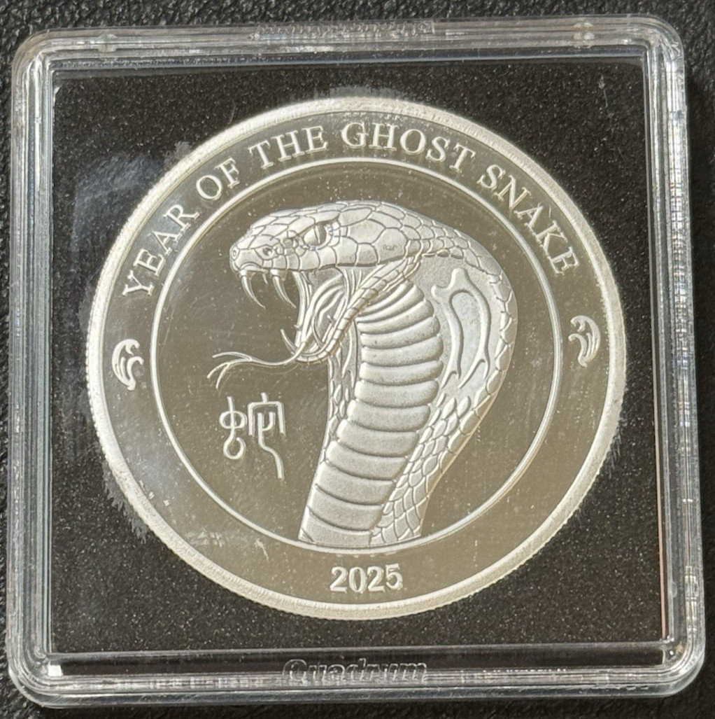 2025 1 Oz .999 Silver Rogues Island Mint Year of the Ghost Snake /888 Rounds!!!