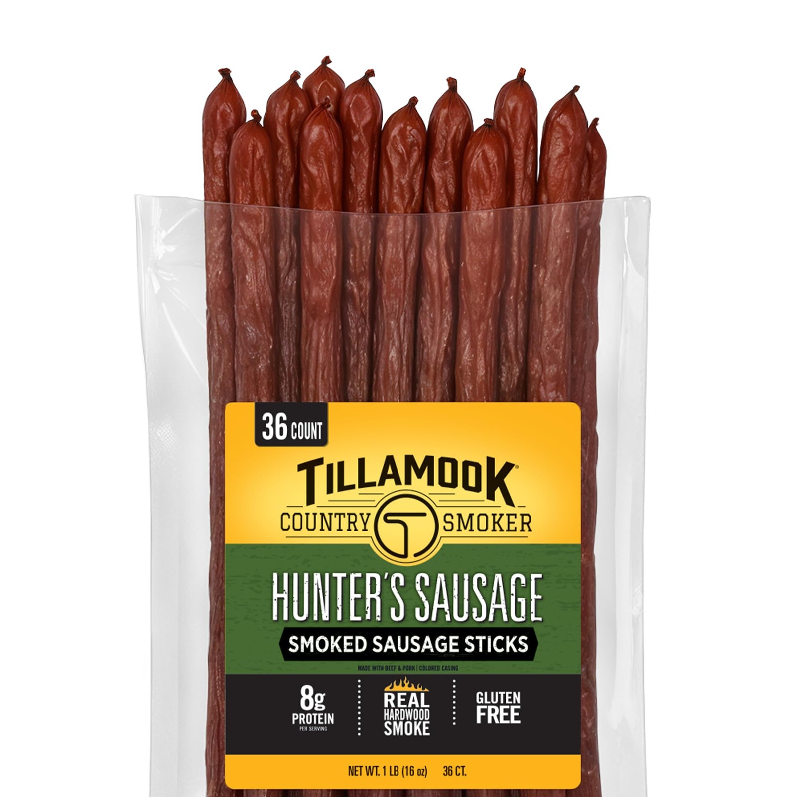 Tillamook Country Smoker 16 Ounce (Pack of 1), Hunter's Sausage Smoked Sticks