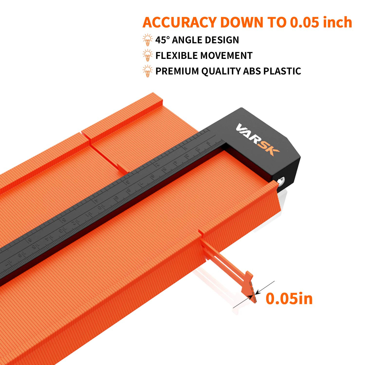 Contour Gauge Profile Tool with Light 5+10 Inch - Super Duplicator Shape