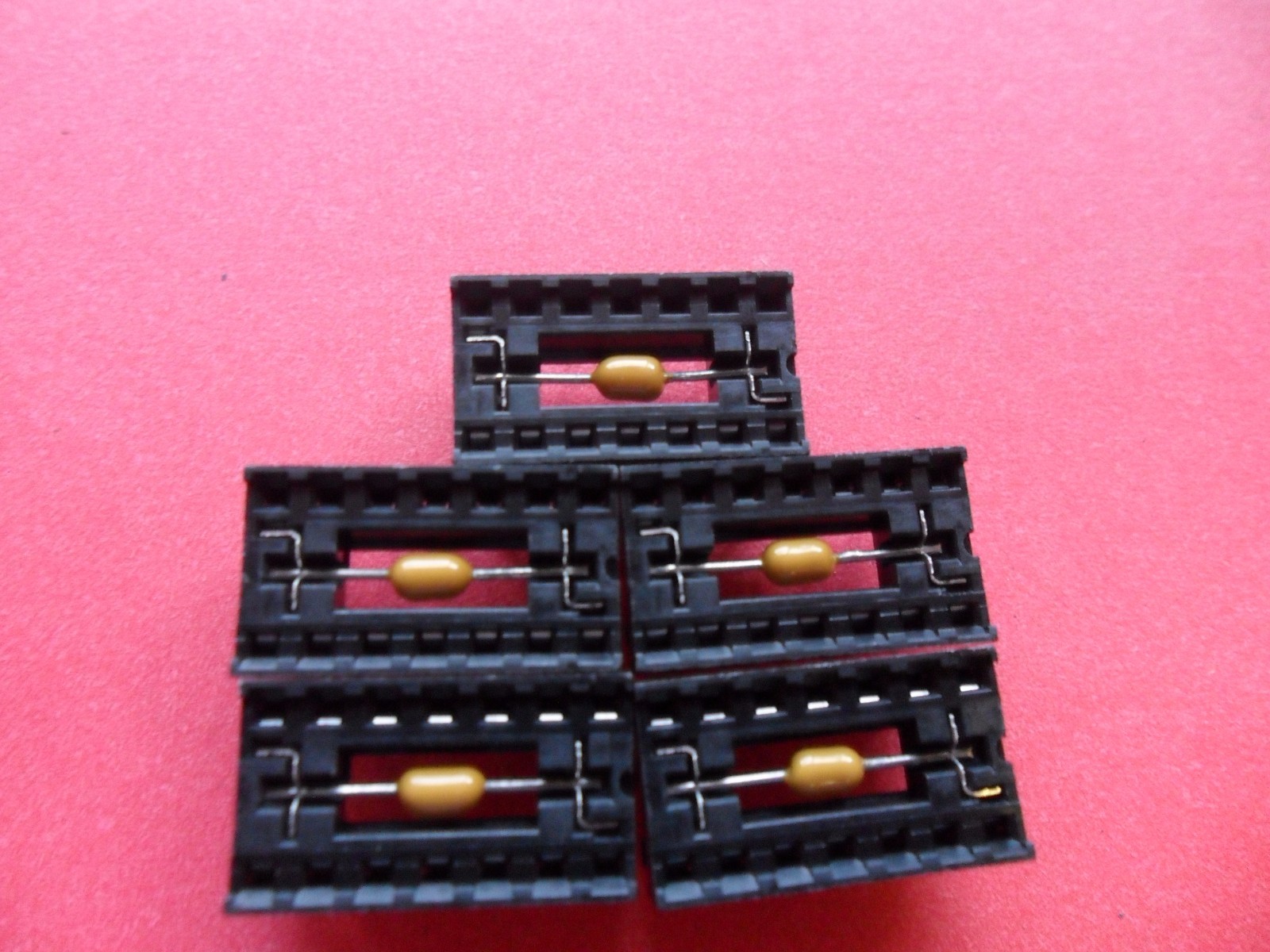 214-ACB29D-N10 Open Frame Capacitor Socket 14 Pin Dip 0.10uF Augat   (5 PER LOT)