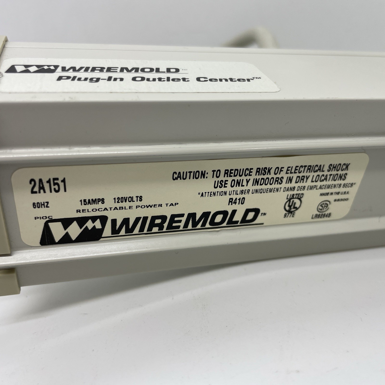The Wiremold Co 2A151 Used Plug-in Outlet Used