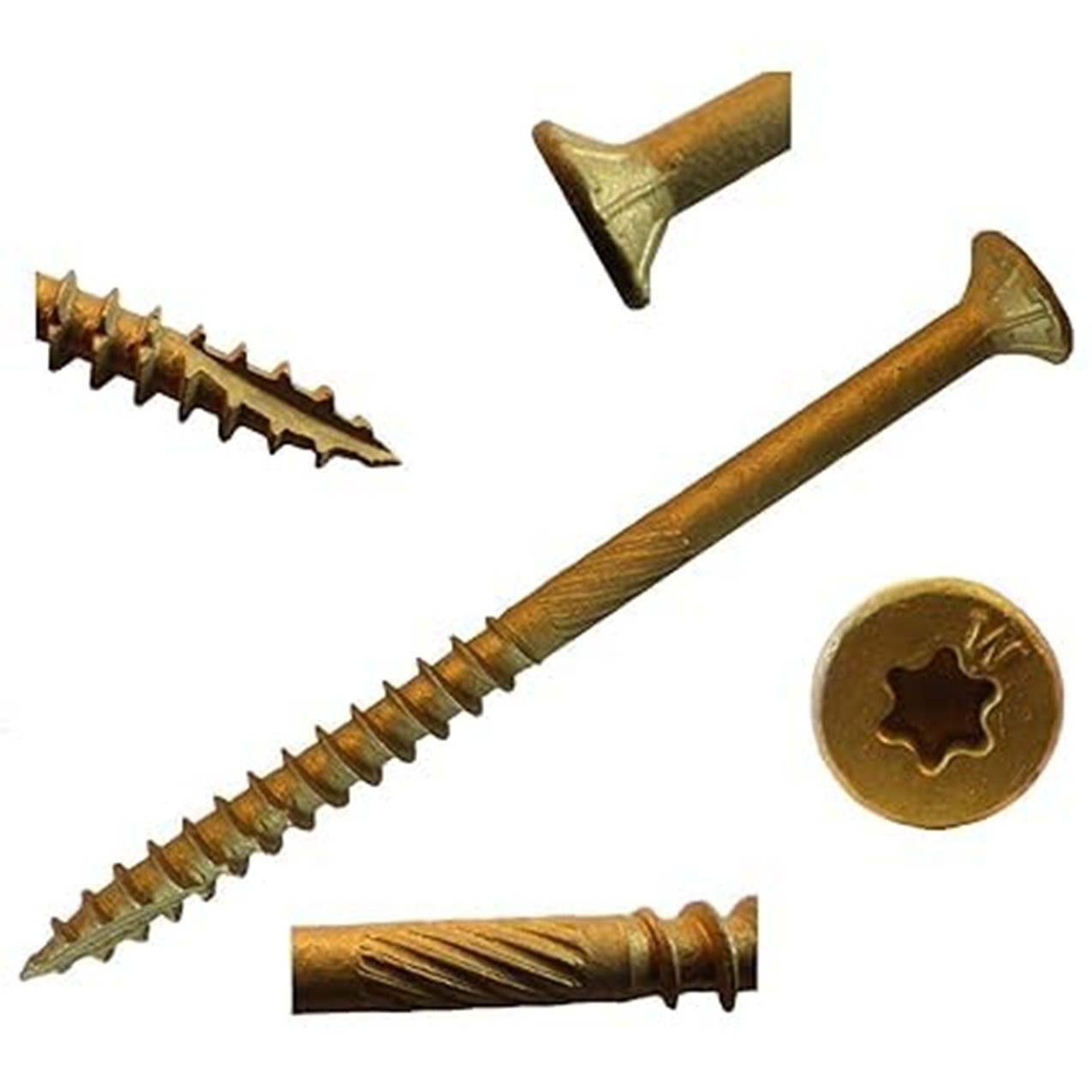 Big Timber 5BTX10212 10 x 2-1/2-Inch Bronze Star Flat Head Screw 2x5Lb