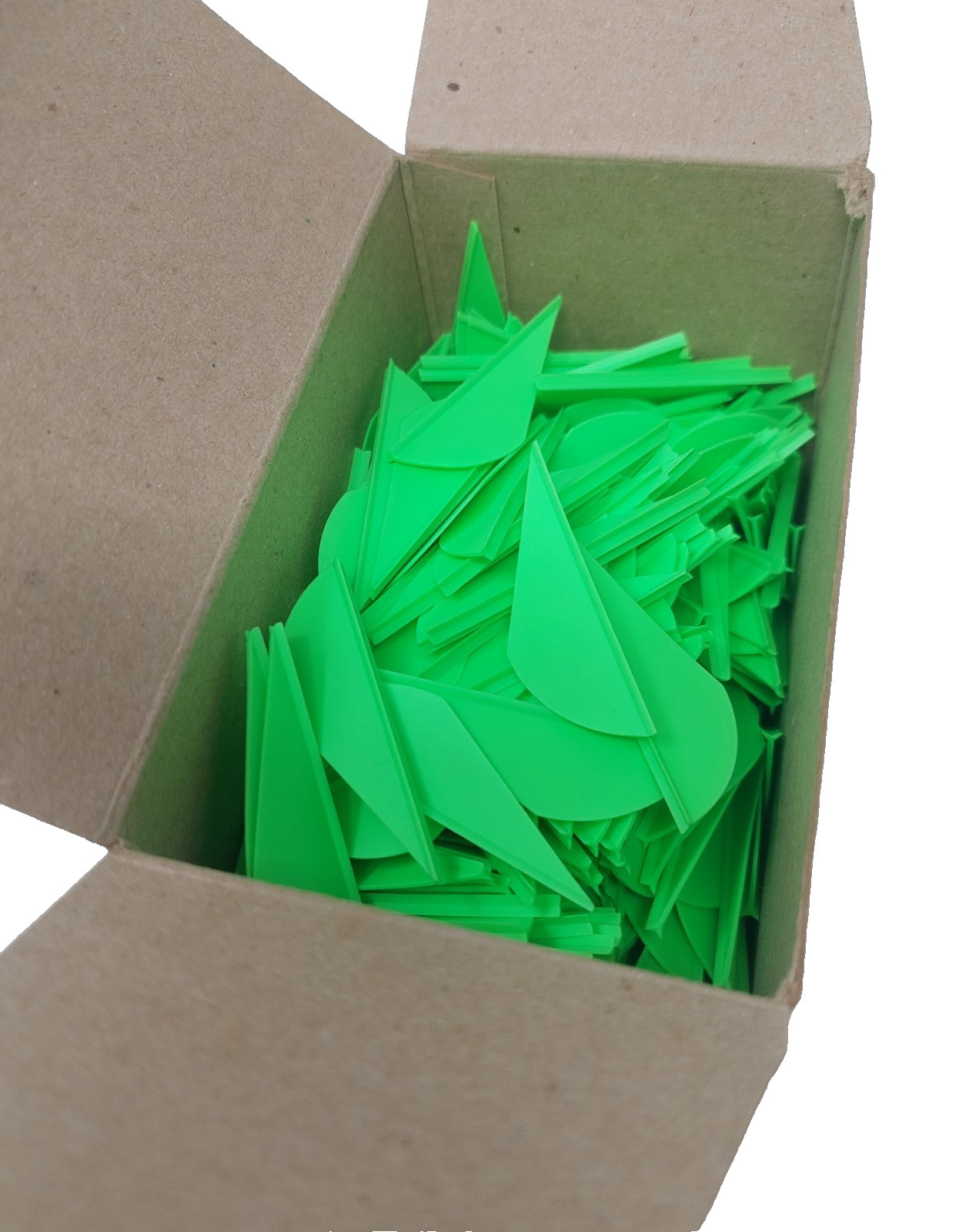 2" Brite Green True Flight XPV Archery Vanes: Prepper Bulk Pack Of 500 NEW