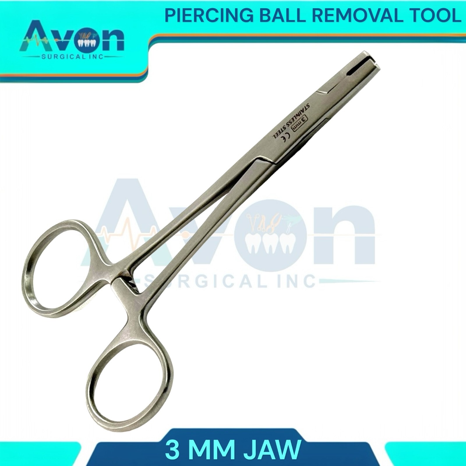 3mm Micro Dermal Anchor Tube Insertion Hemostat Forceps Body Piercing Tool