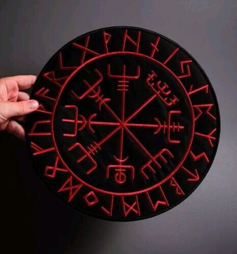 Viking Compass large back patch for custom biker vest