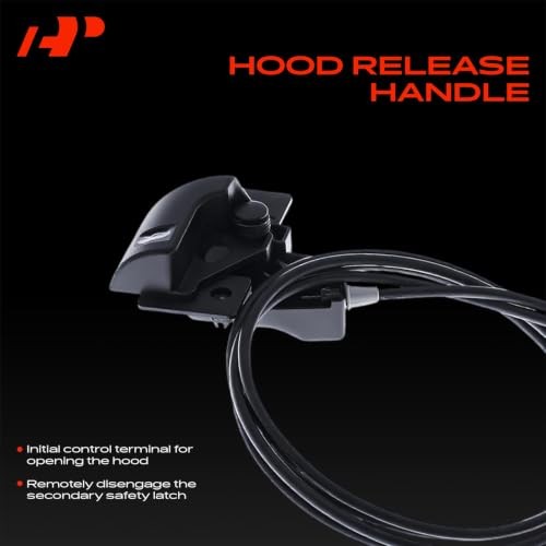Front Hood Latch Release Cable with Handle Compatible with Buick Lucerne 2006