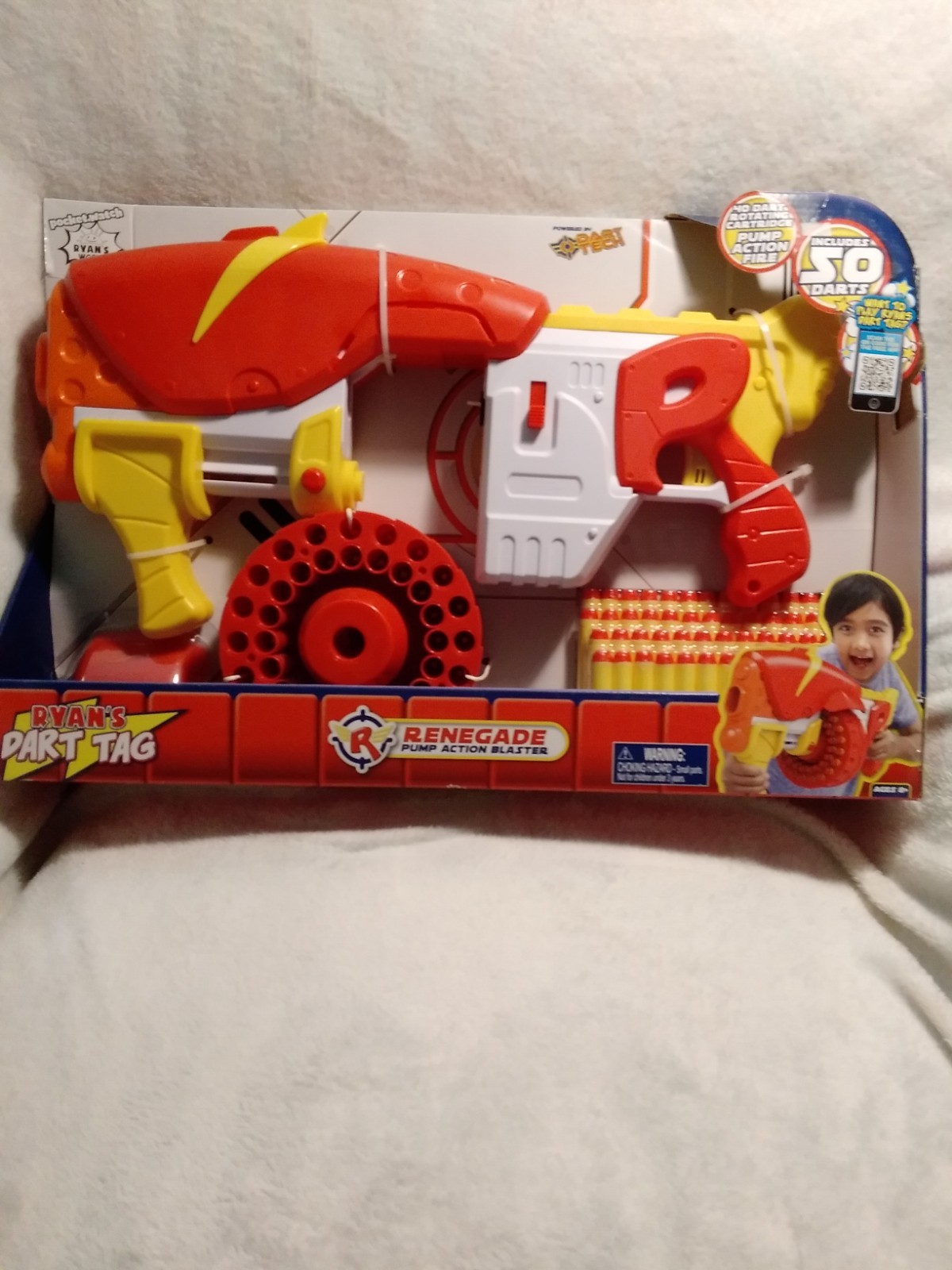 Ryan's World Renegade Pump Action Blaster w/ 50 Darts 20" Long