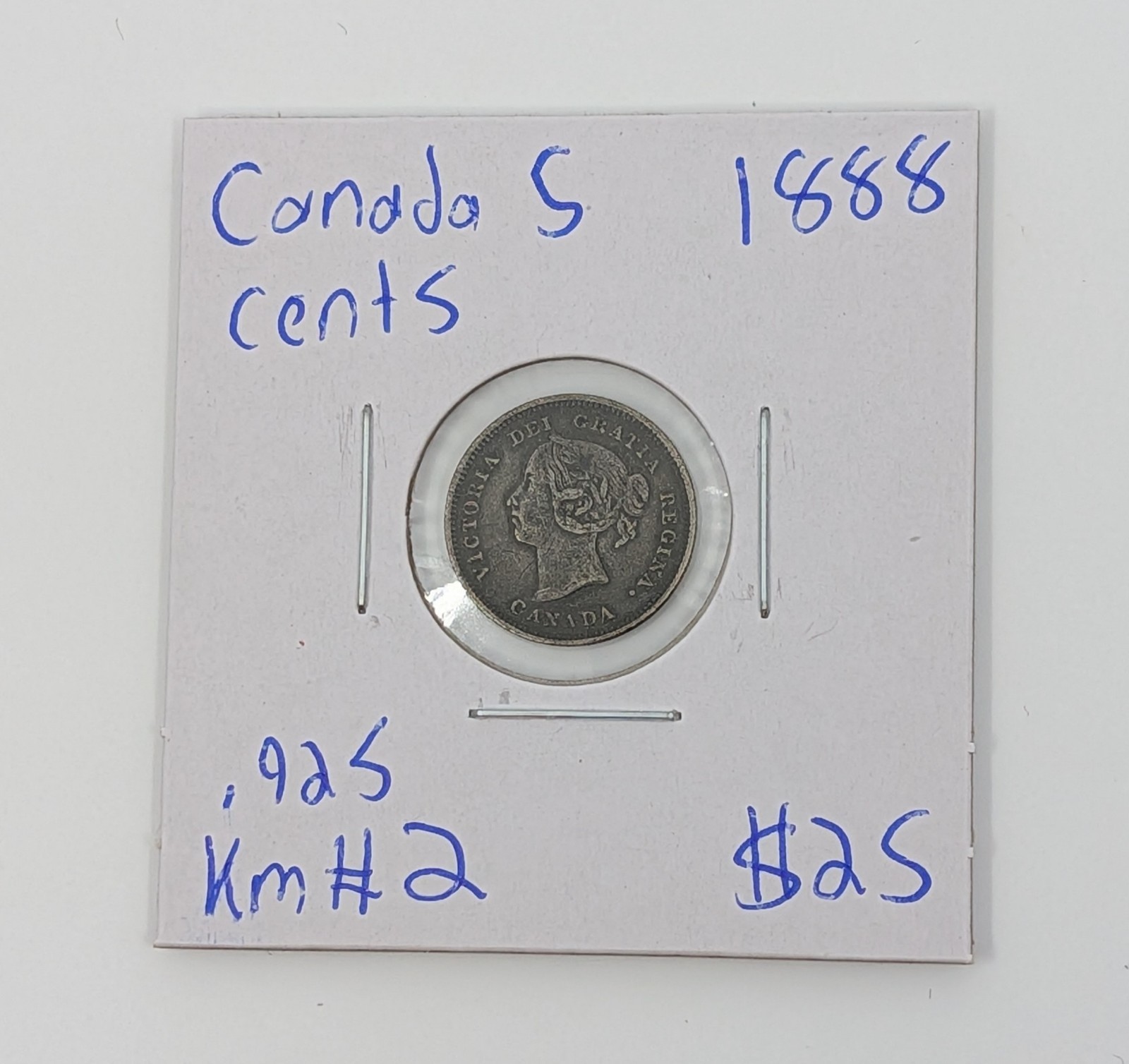 1888- Canada 5 Cents KM#2