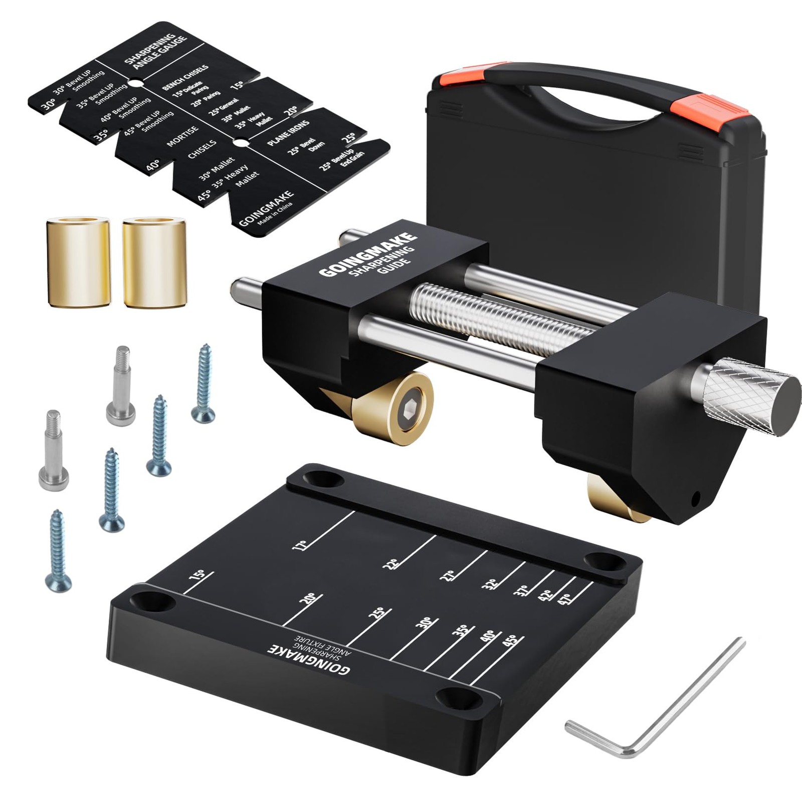 Honing Guide System Chisel Sharpening Kit for Woodworking Chisels and Planes 5/3