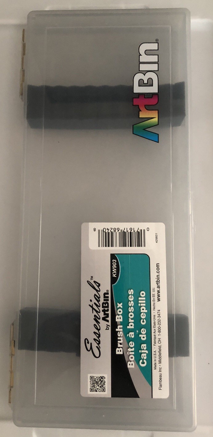 ArtBin Brush Box-14"X6"X1.25" Translucent easy to use protection Free Shippi NEW