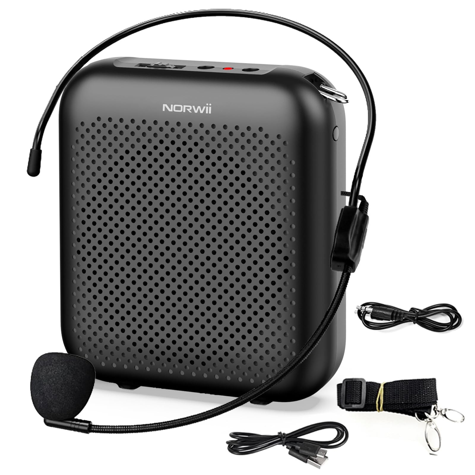 Norwii Bluetooth Voice Amplifier, Power Amplifiers, 2000 mAh, Black - 2000mAh
