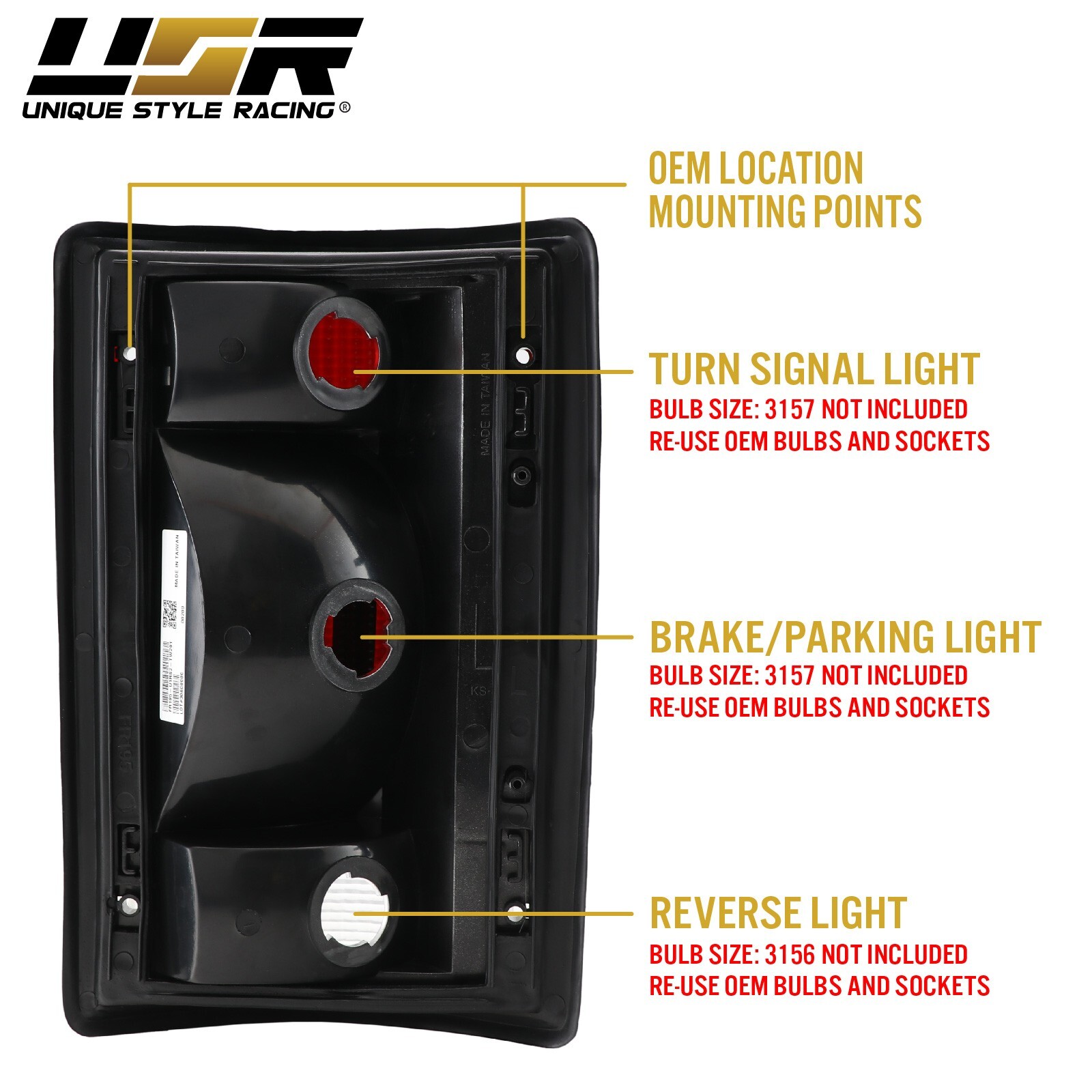 Dark RED/SMOKE Tail Light For 00-06 Ford Excursion / 95-14 E-150 E-250 E-350 Van
