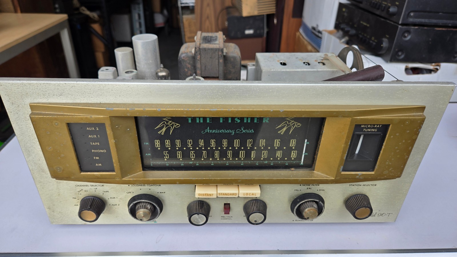 The Fisher Model 90-T Anniversary Series Tuner AM FM - AS-IS FOR REPAIR