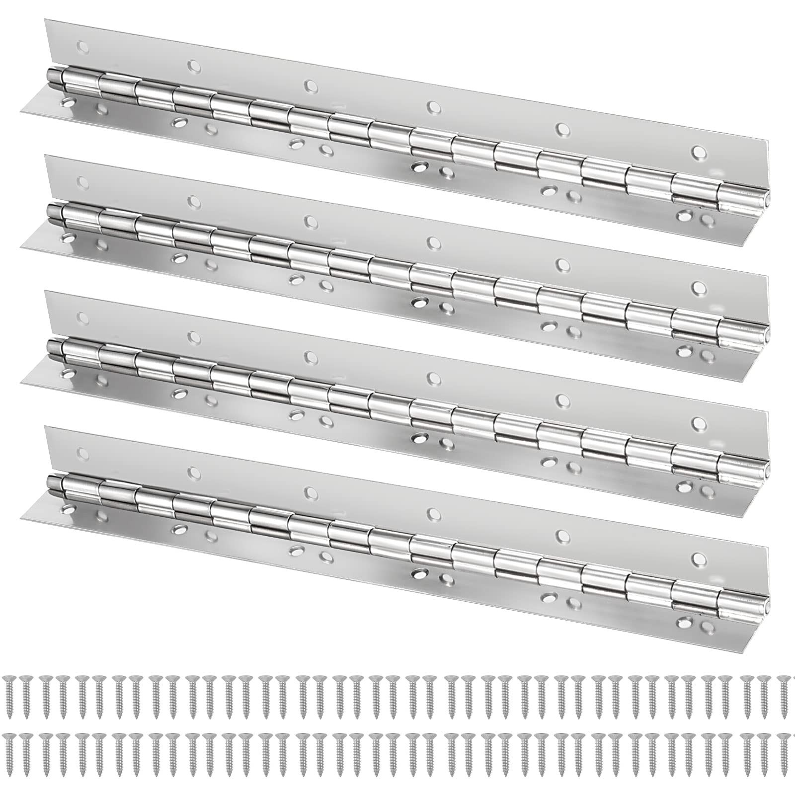 4 Pack 14 X 2 Inch Piano Hinges 304 Stainless Steel Continuous Hinge Polished He