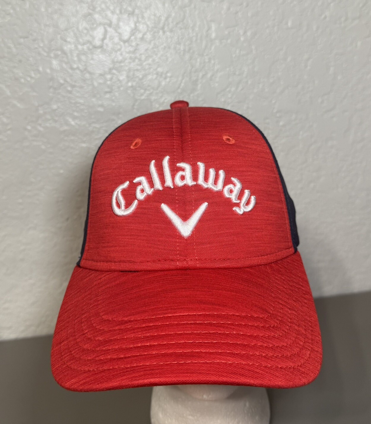 Callaway Golf Hat Heathered Red & Navy Blue Cap Unisex Adjustable