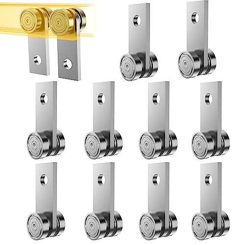 HZG 2 Wheel Trolley Assembly Rollers, Two Bearing Trolley Assembly Pack of 10