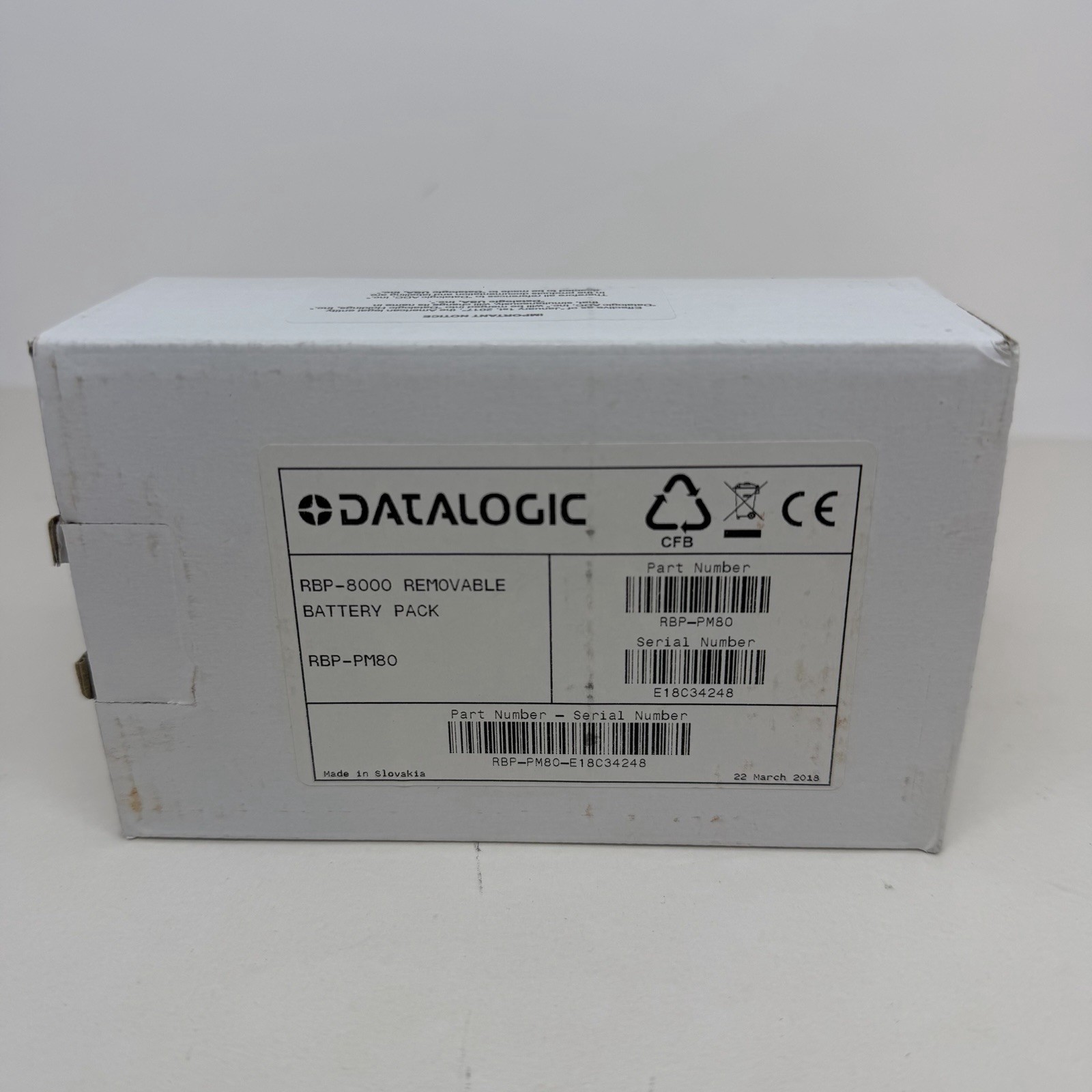 DATALOGIC Removable BATTERY RBP-PM80 NEW Powerscan 8000 Series PM8300 PBT8300