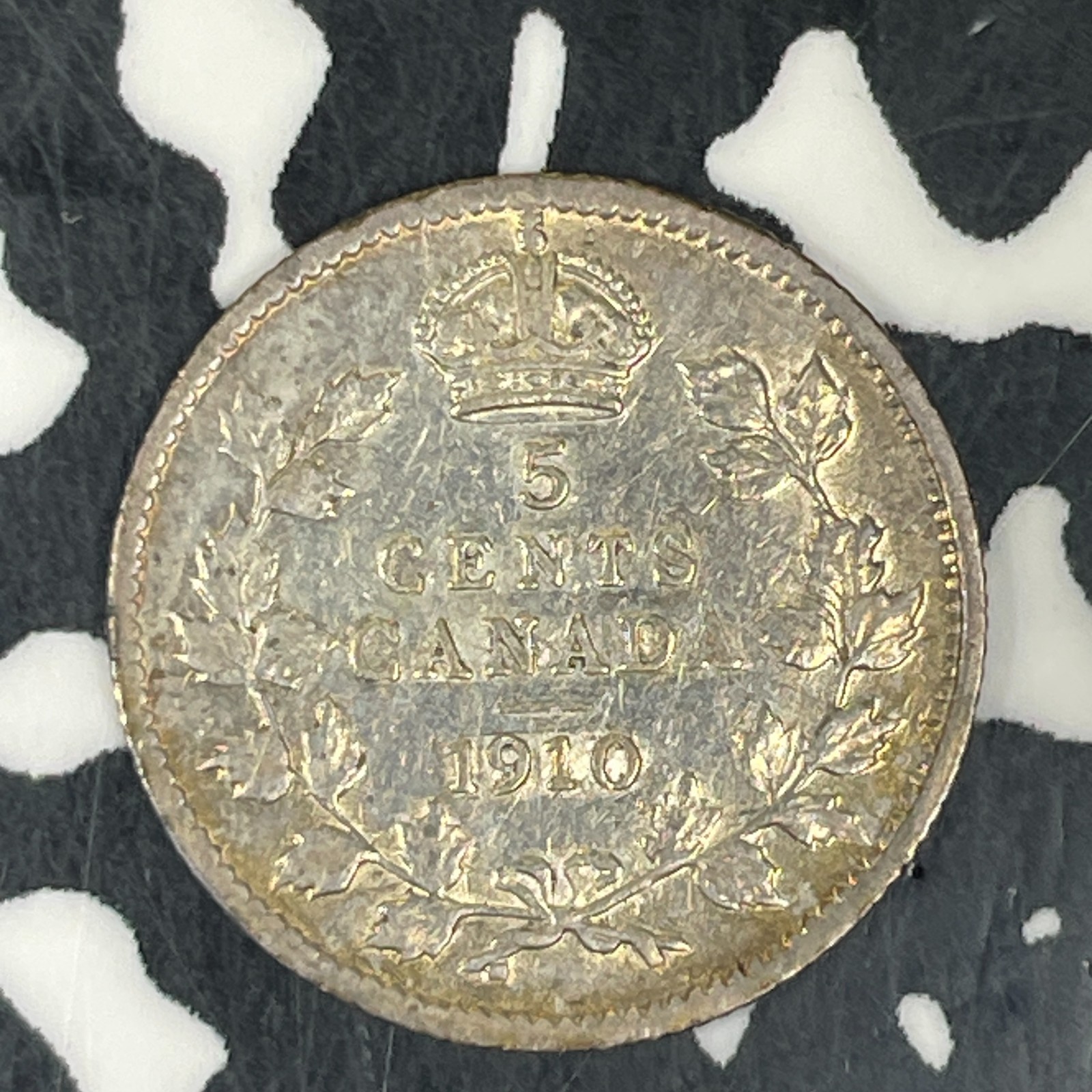 1910 Canada 5 Cents Lot#C8644 Silver! Nice!