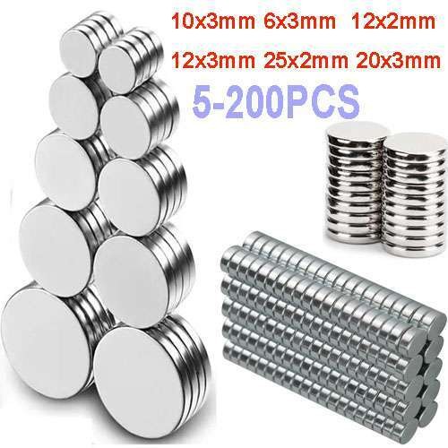 Small Large Super Strong Lot Neodymium Magnets Disc Round Rare Earth Hot