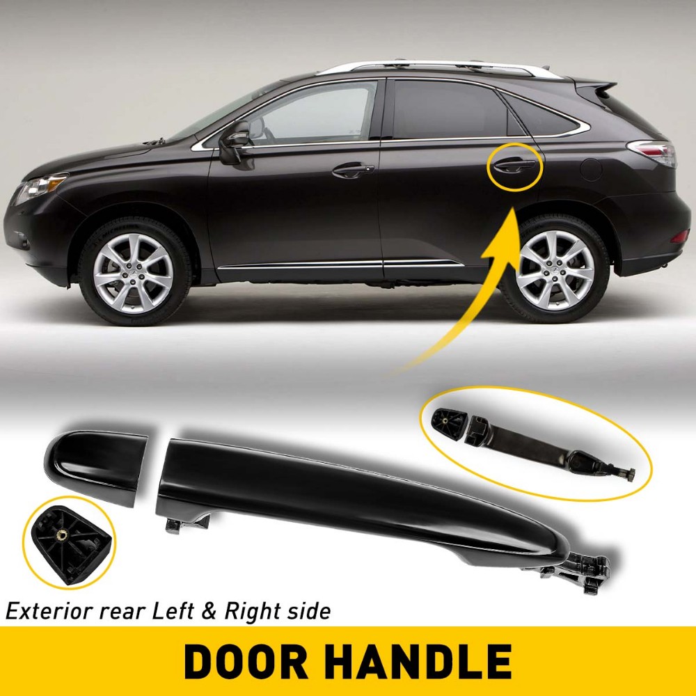 Exterior Door Rear Handle for Toyota 2013-2017 Avalon Left or Right Side Black A