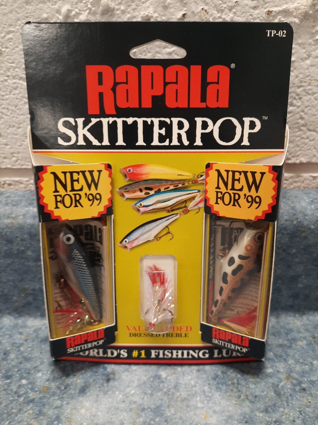 Rapala Skitter Pop 2 Pack!  SP-7 Made In Ireland In 1999!  TP-02 Kit