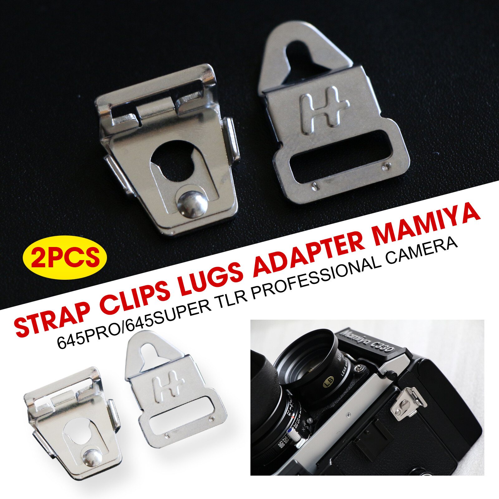 2PCS Strap Clips Lugs Adapter Mamiya 645SUPER TLR Professional Camera Hot