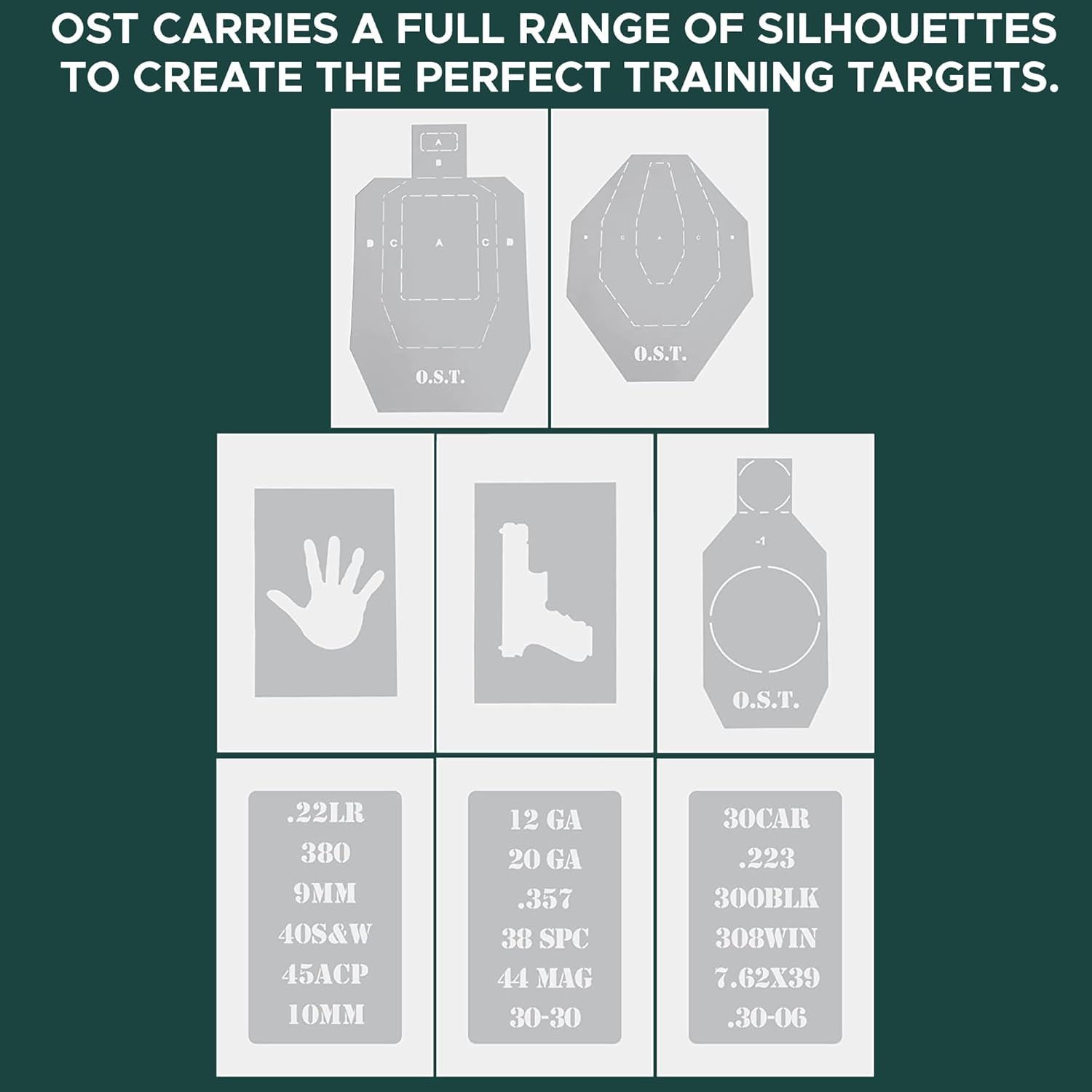 Silhouette Stencil Kit | Large Cardboard Silhouette Targets | Range Accessories