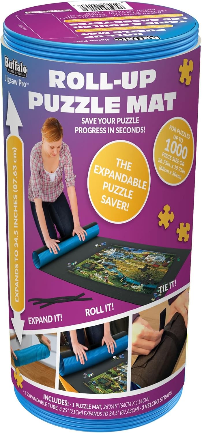 Buffalo Games - Roll-Up Puzzle Mat - Saver and Assembly Accessory Blue
