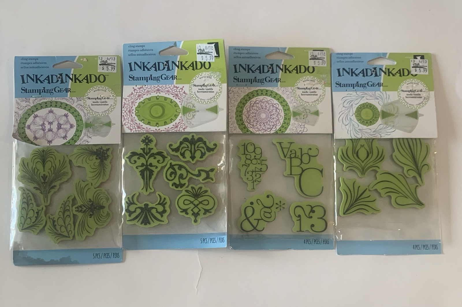 inkadinkado Stamping Gear Cling Stamps Lot