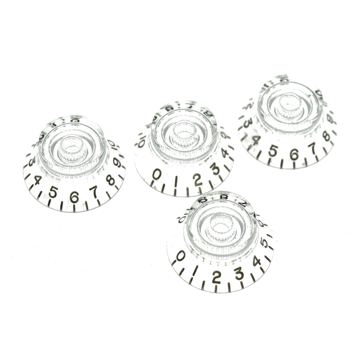 LP Guitar Bell Knobs 24 Fine Spline Top Hat Knobs fit Gibson Les Paul Clear